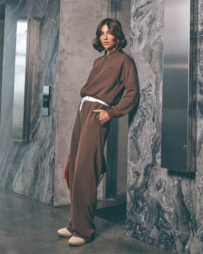 Damen Oversized Loungewear Set Hochwerder Bund Norvielle
