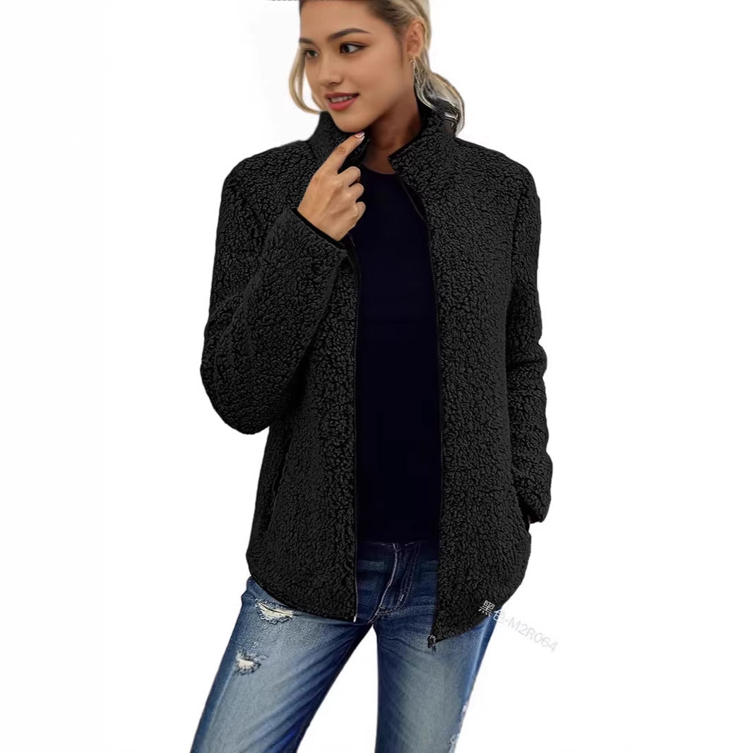 Damen Fleecejacke Weich Hochkragen Norvielle