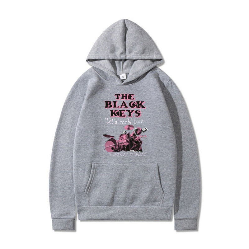Damen Kapuzenpullover Rockband-Design Komfortpassform