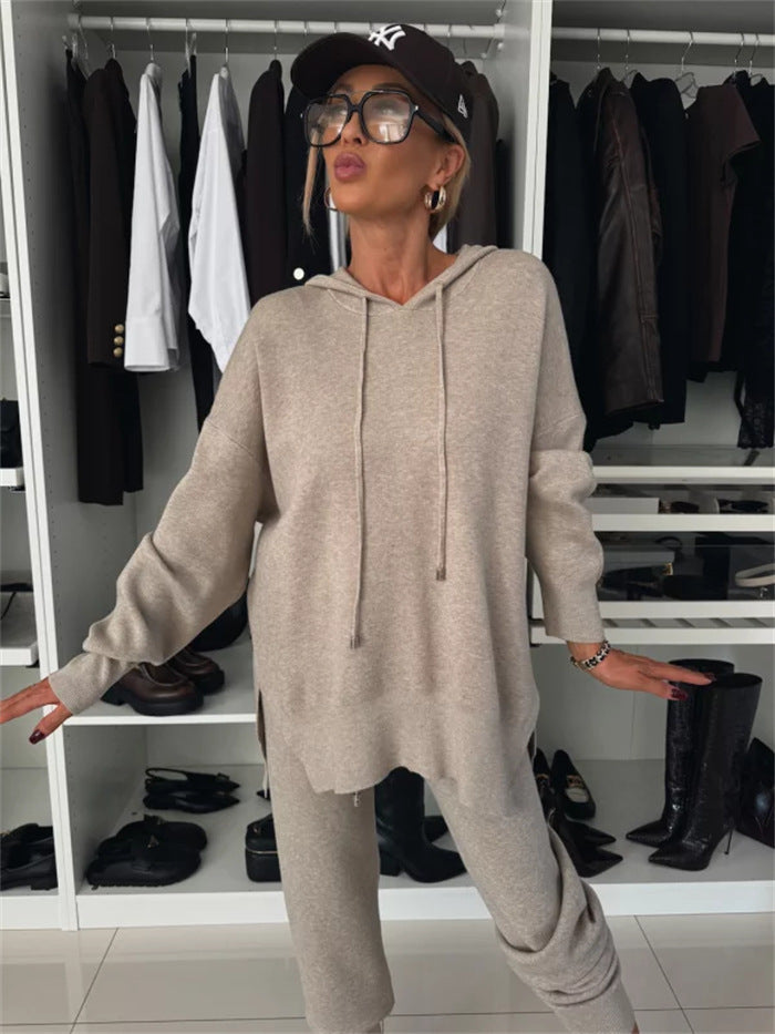 Damen Hoodie Jogginghose Set Baumwolle Hochkomfort Bequem