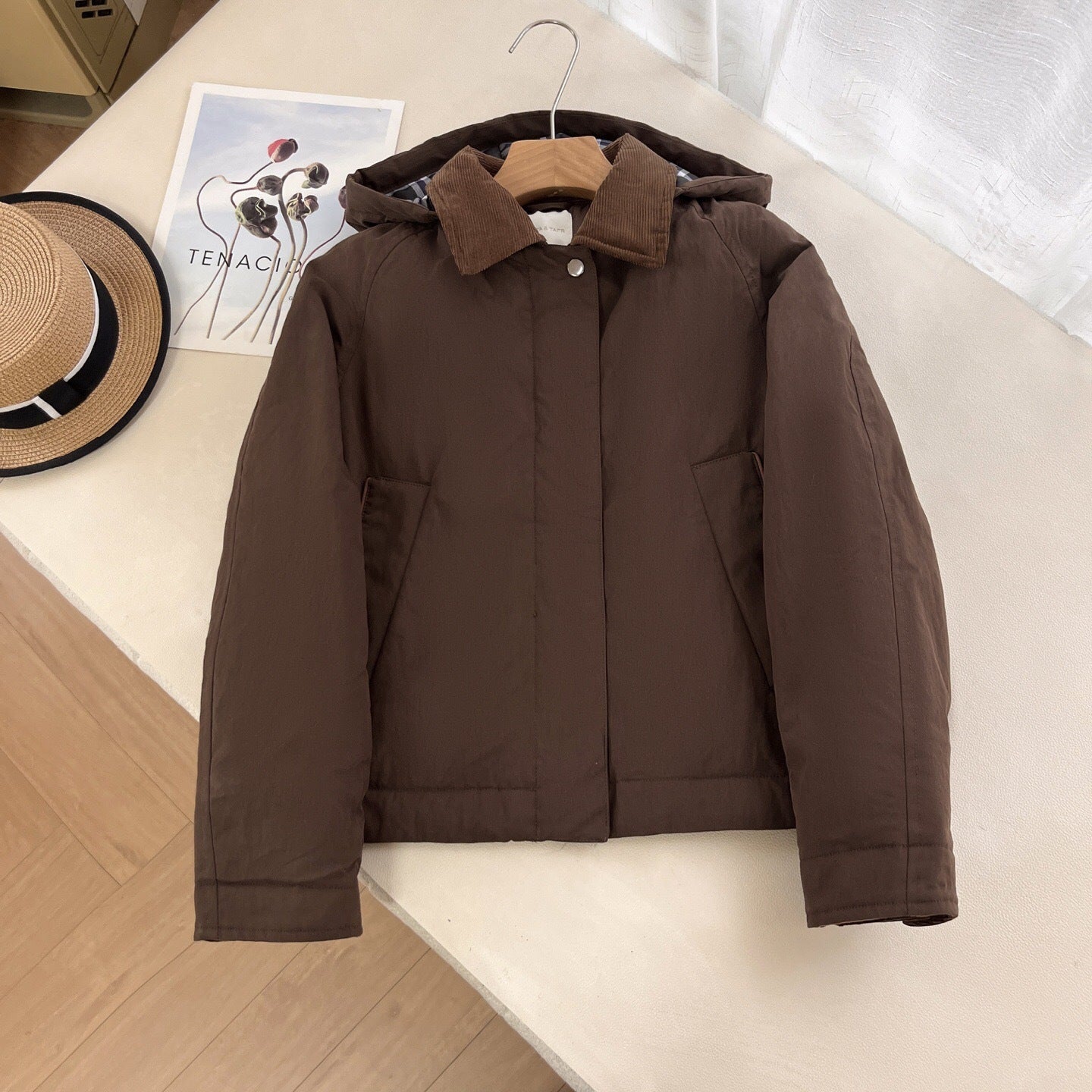 Damen Kurzjacke mit Kapuze Norvielle