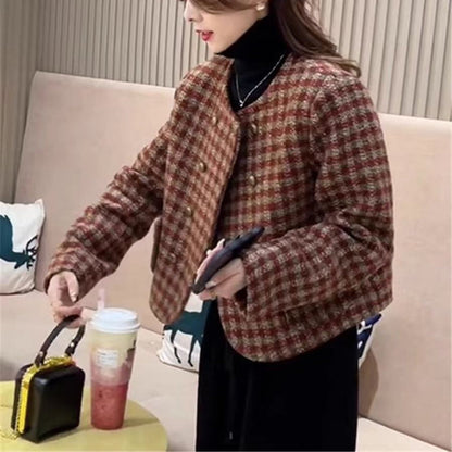 Damen Kurzjacke Karomuster Norvielle