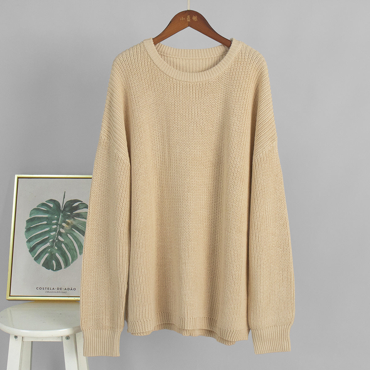 Damen Oversized Strickpullover Lässiger Schnitt
