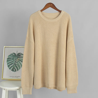 Damen Oversized Strickpullover Lässiger Schnitt