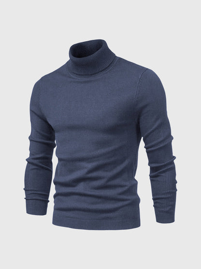 Herren Rollkragenpullover Baumwolle Elegantes Strickdesign