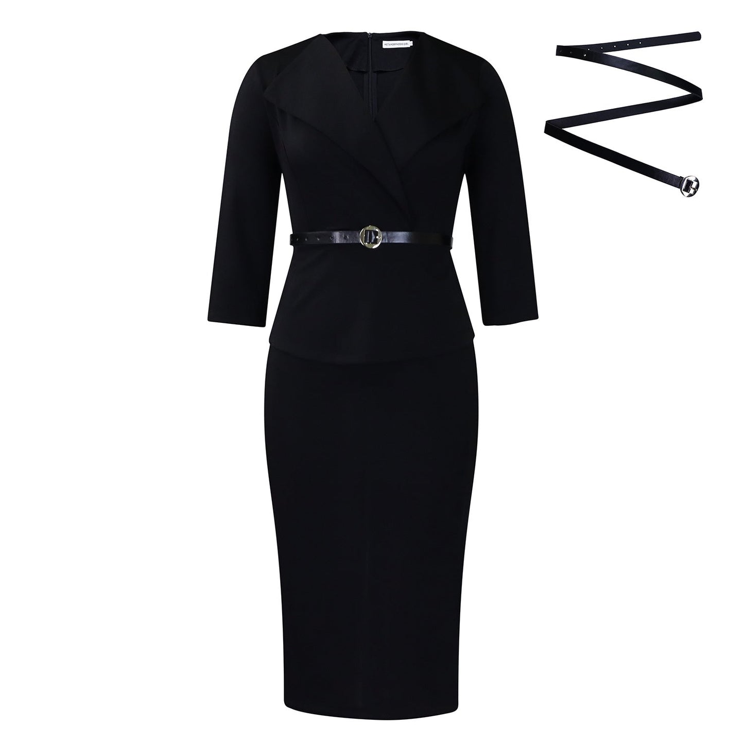 Damen Business Kleid mit abnehmbarem Gürtel Norvielle