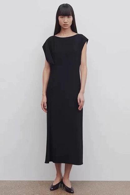 Damen Midikleid Fließend Reduced Schnitt Norvielle