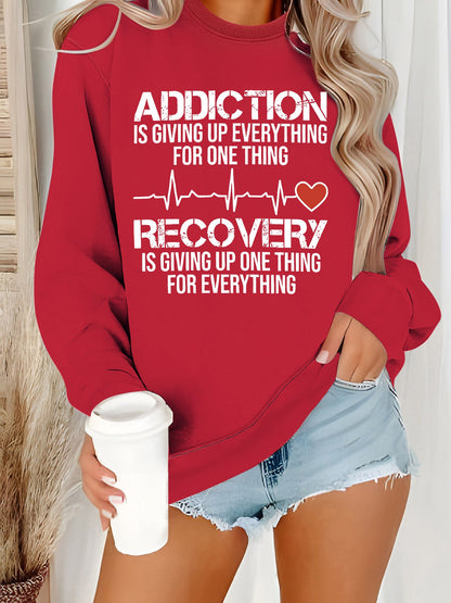 Damen Sweatshirt Lässiger Schnitt Baumwolle