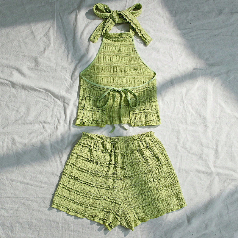 Damen Two-Piece Set Strukturiertes Material Luftig Norvielle