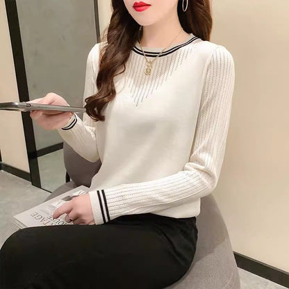 Damen Longsleeve-Shirt Streifenmuster Norvielle - Norvielle