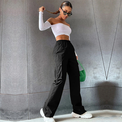 Damen Cargo-Hose Praktisch Stretch Norvielle