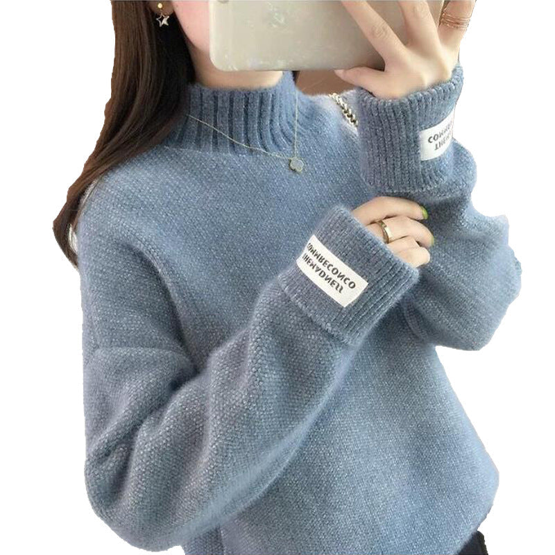 Damen Pullover Hochkragen Strukturiert Norvielle