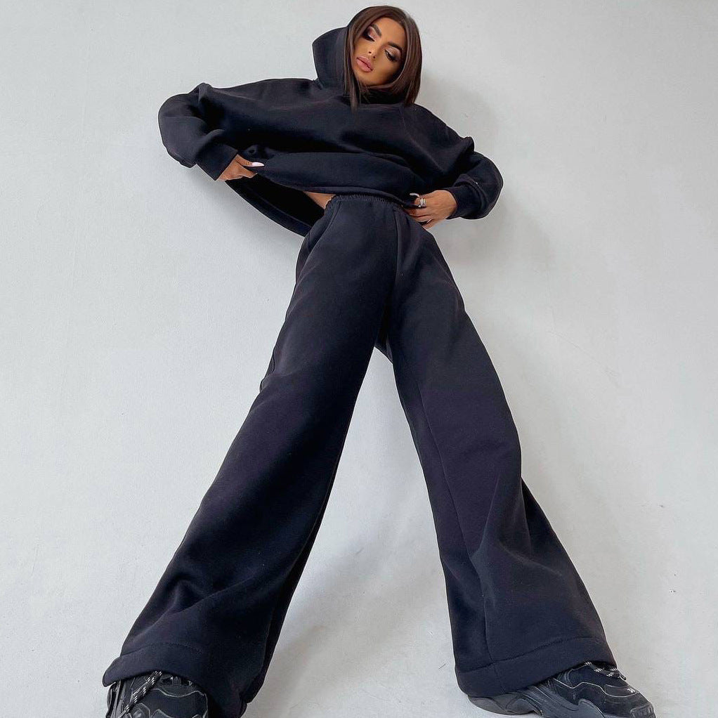 Damen Hoodie Sweatpants Set Relaxed Fit Norvielle