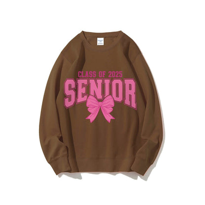 Damen Sweatshirt Abschlussjahr Schleifendesign Grau