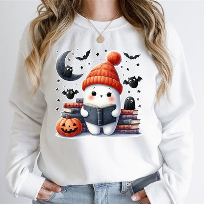 Damen Sweatshirt Halloween Bücher-Design Norvielle - Norvielle