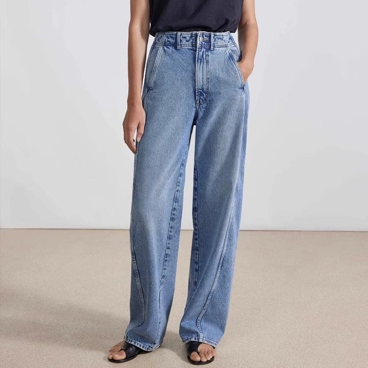 Damen Hochgeschnittene Mom-Jeans