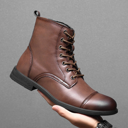 Herren Stiefel Schnürfront Durchgehende Schafthöhe