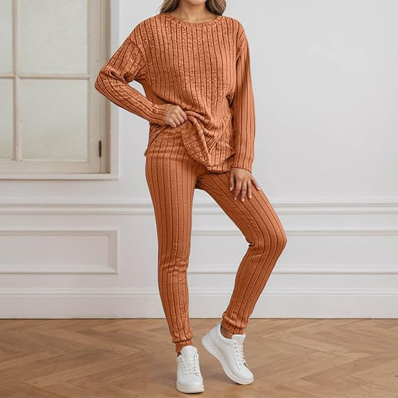 Damen Strickensemble Rippenstruktur Norvielle