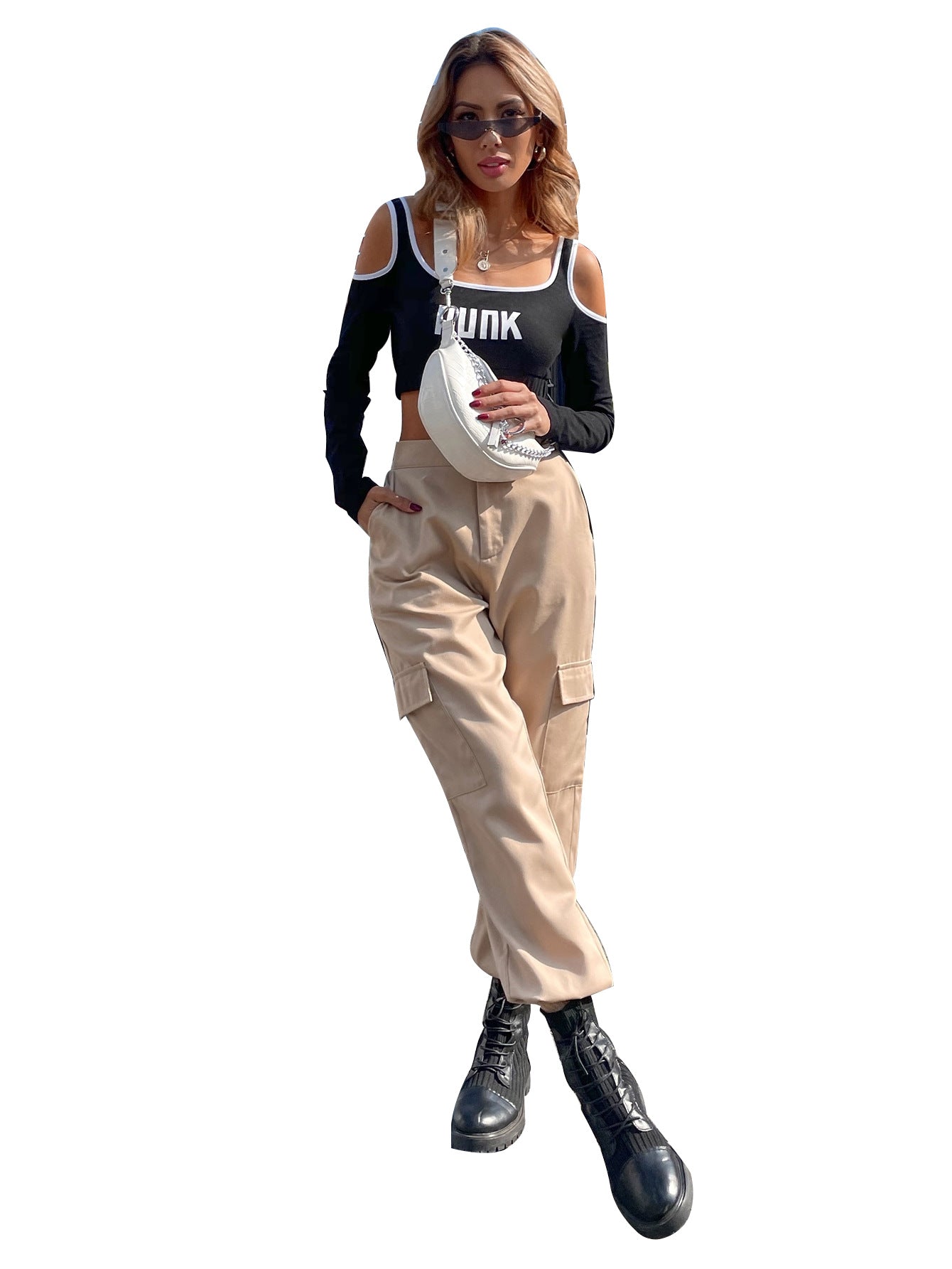 Damen Cargo-Hose Elastisch Bequem