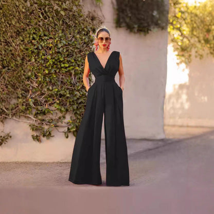 Damen Jumpsuit Eleganter Schnitt Norvielle