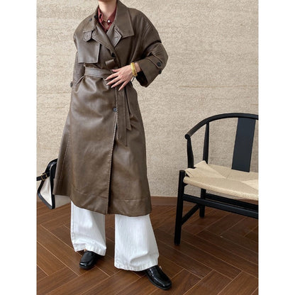 Damen Trenchcoat mit Gürtel und Kragen Norvielle - Norvielle