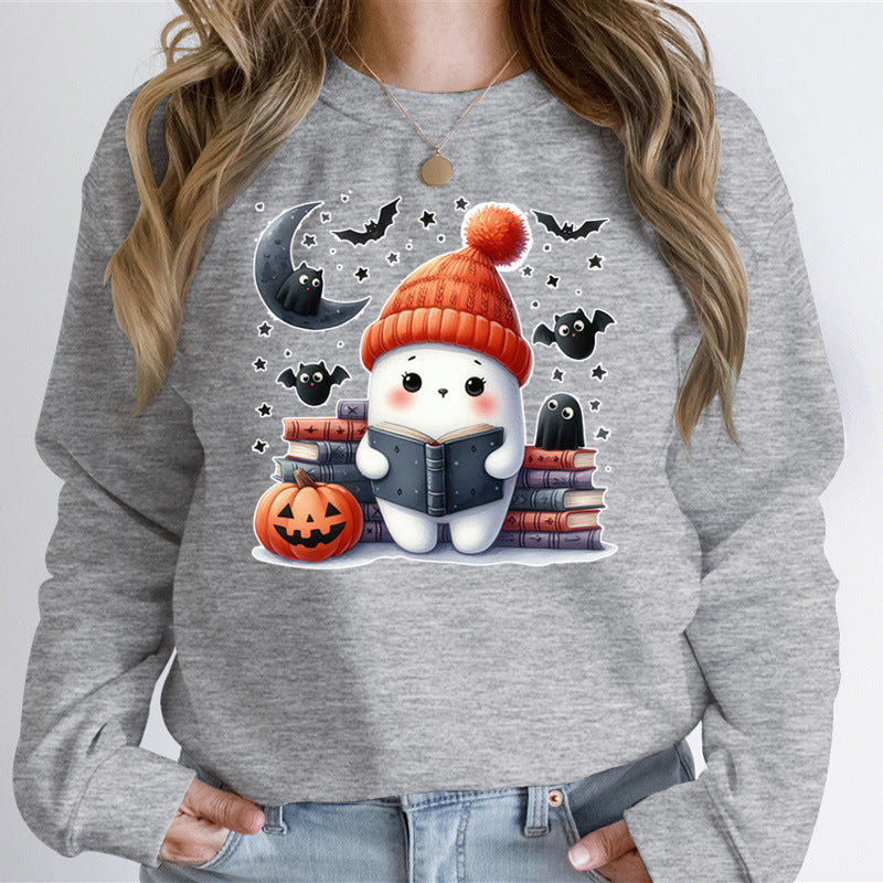 Damen Sweatshirt Halloween Bücher-Design Norvielle