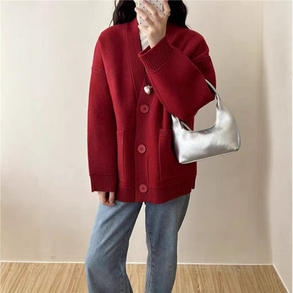 Damen Strickcardigan Lässig Mit Taschen Modern Norvielle