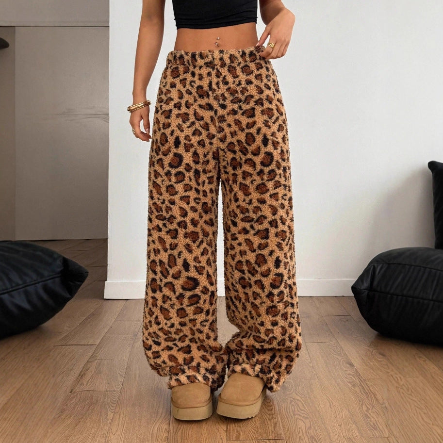 Damen Leoprint-Hosen Lässig Norvielle