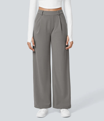 Damen Palazzo-Hose Weit Geschnitten Falten Norvielle