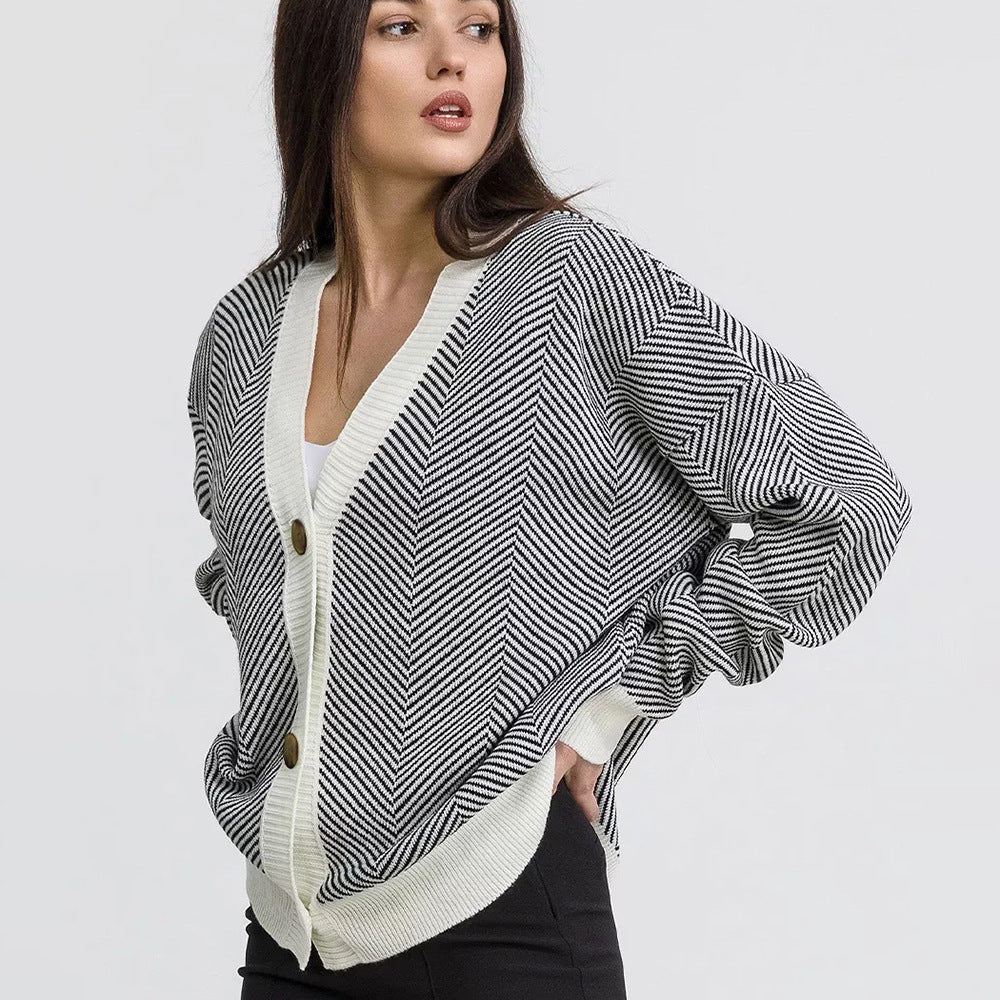 Damen Strickjacke mit Zopfstrick Norvielle Elegant Beige