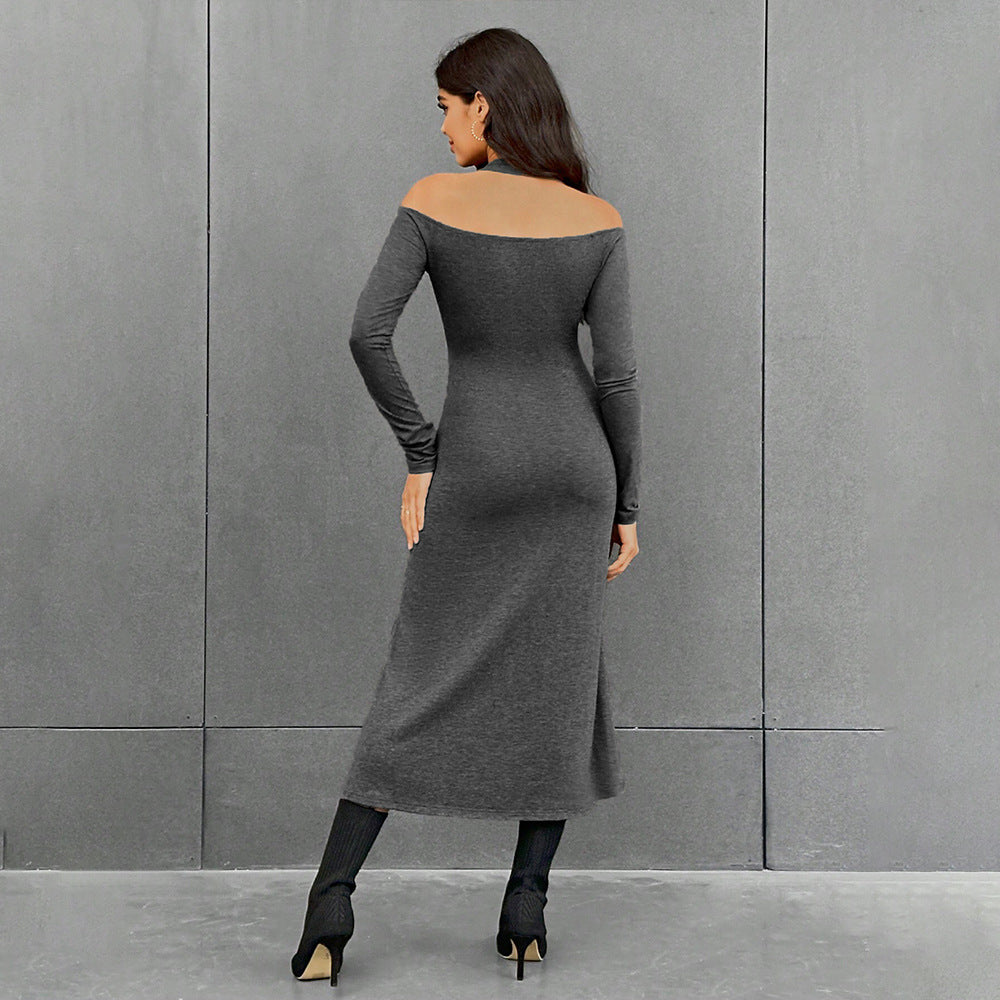 Damen Maxikleid Elegant Cut-Out-Details
