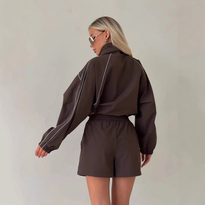 Damen Outdoor-Jacke mit kurzen Hosen Sportlich Norvielle