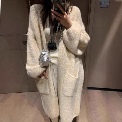 Damen Strickjacke Große Taschen Weiter Schnitt Norvielle