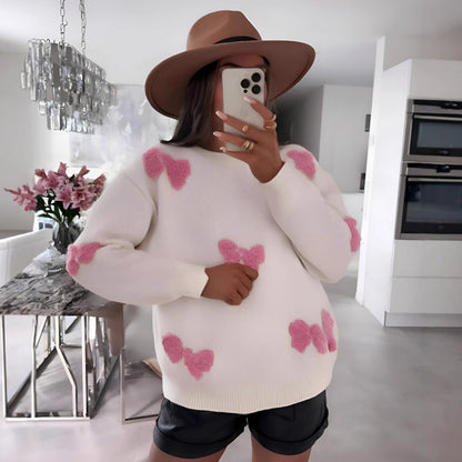 Damen Strickpullover Herzdesign Lässig Norvielle - Norvielle