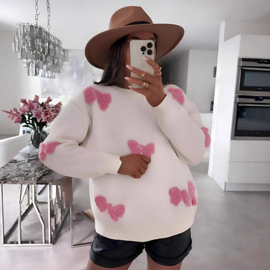 Damen Strickpullover Herzdesign Lässig Norvielle - Norvielle