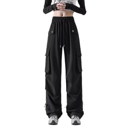 Damen Cargo-Hose Mit Seitentaschen Verstellbarer Bund Norvielle