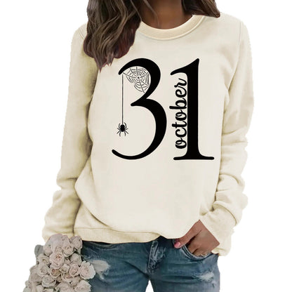 Damen Sweatshirt Halloween-Motiv Bequem Grün