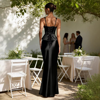 Damen Abendkleid V-Ausschnitt Figurformend Norvielle