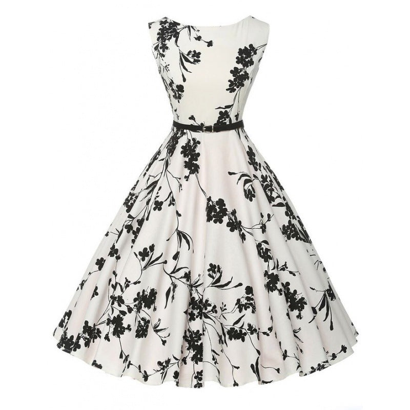 Damen Midi-Kleid Florales Muster Tailliert Norvielle
