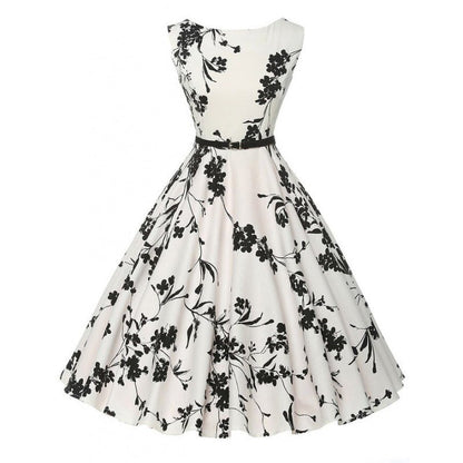 Damen Midi-Kleid Florales Muster Tailliert Norvielle