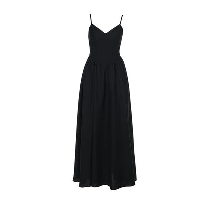 Damen Sommerkleid Lang Spaghettiträger Norvielle