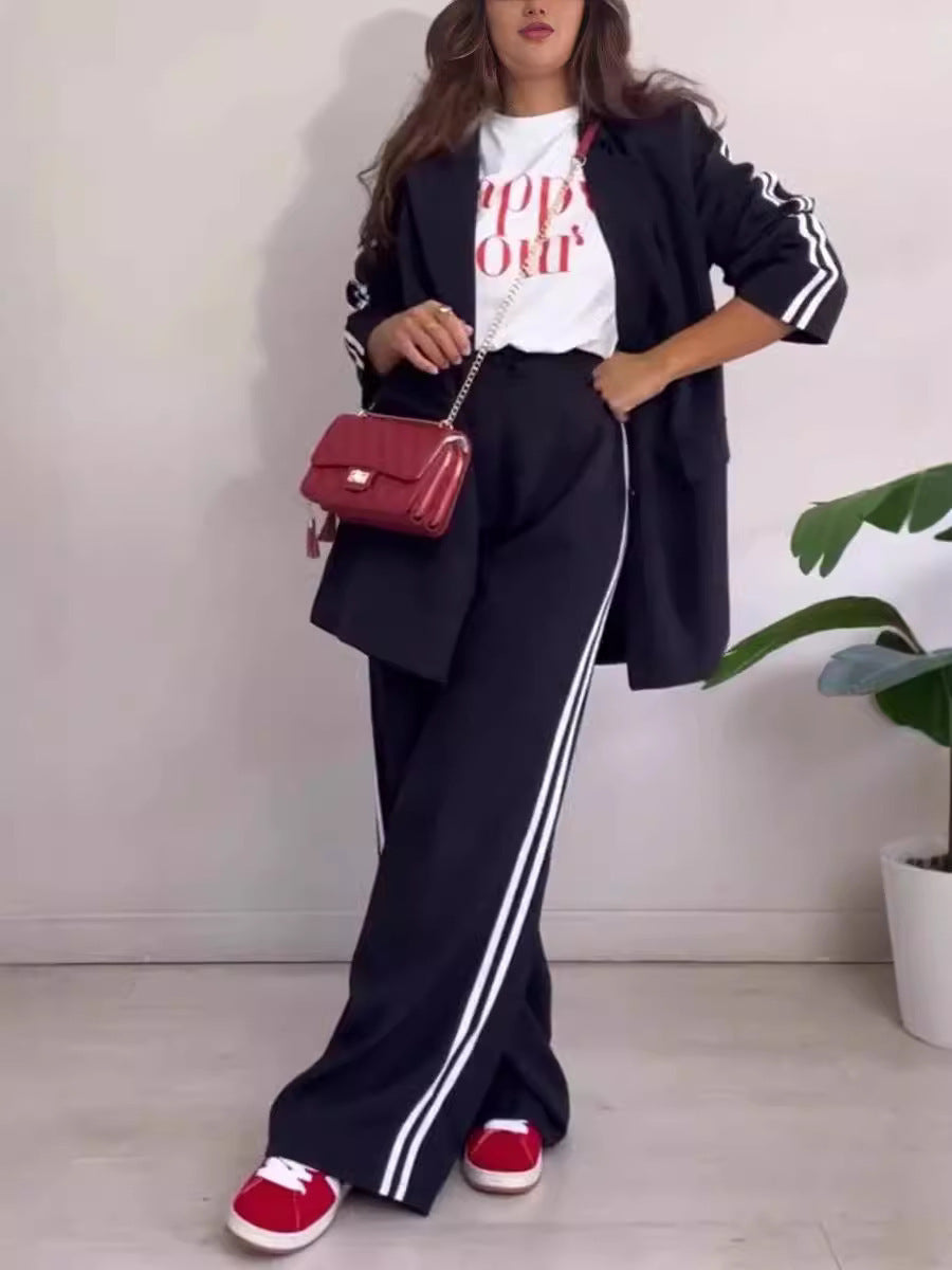 Damen Blazer-Set Sportlich Weit Norvielle