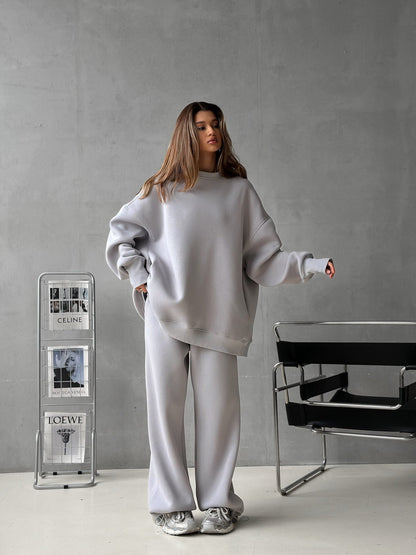Damen Oversized Sweatshirt und Jogginghose Set Norvielle
