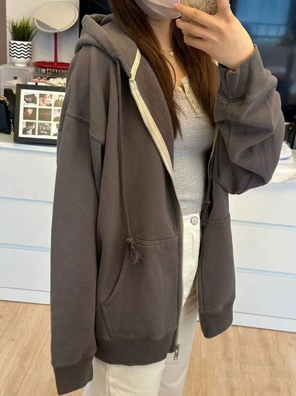 Damen Fleecejacke Lässig Hochkragen Reißverschluss Norvielle