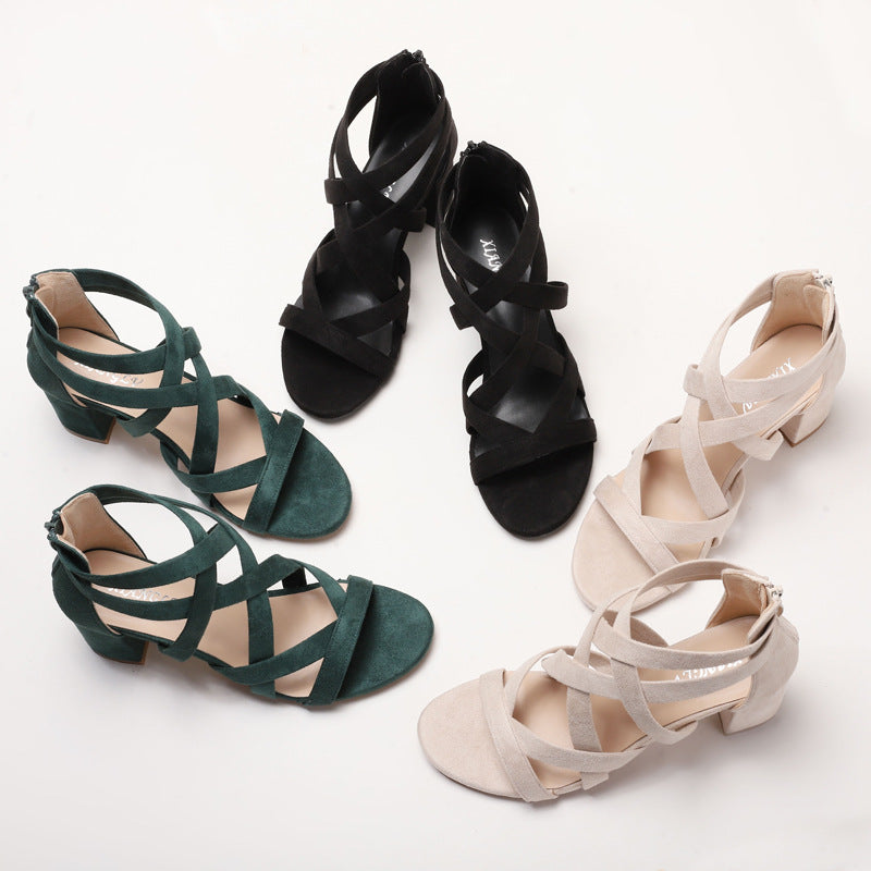 Damen Sandalen Komfort Blockabsatz Norvielle