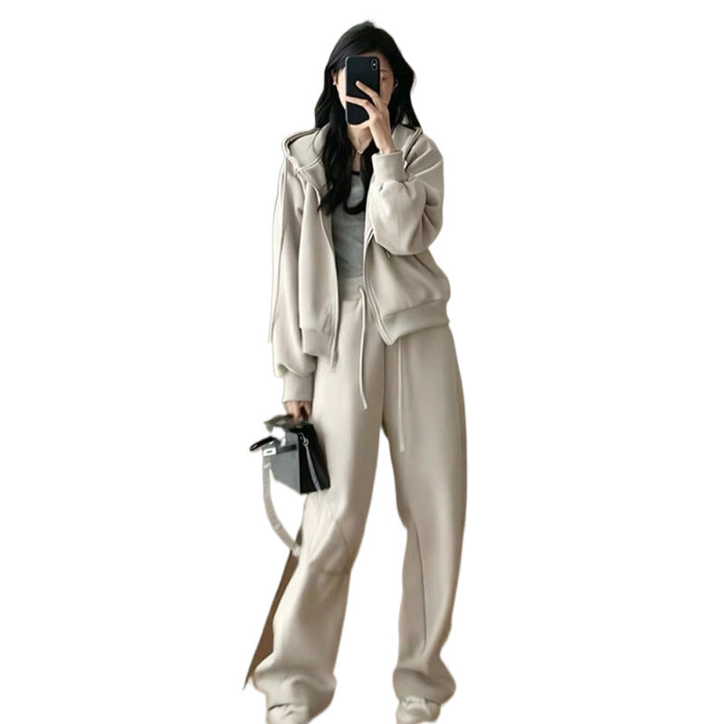 Damen Oversized Hoodie Set Baumwolle Lässig