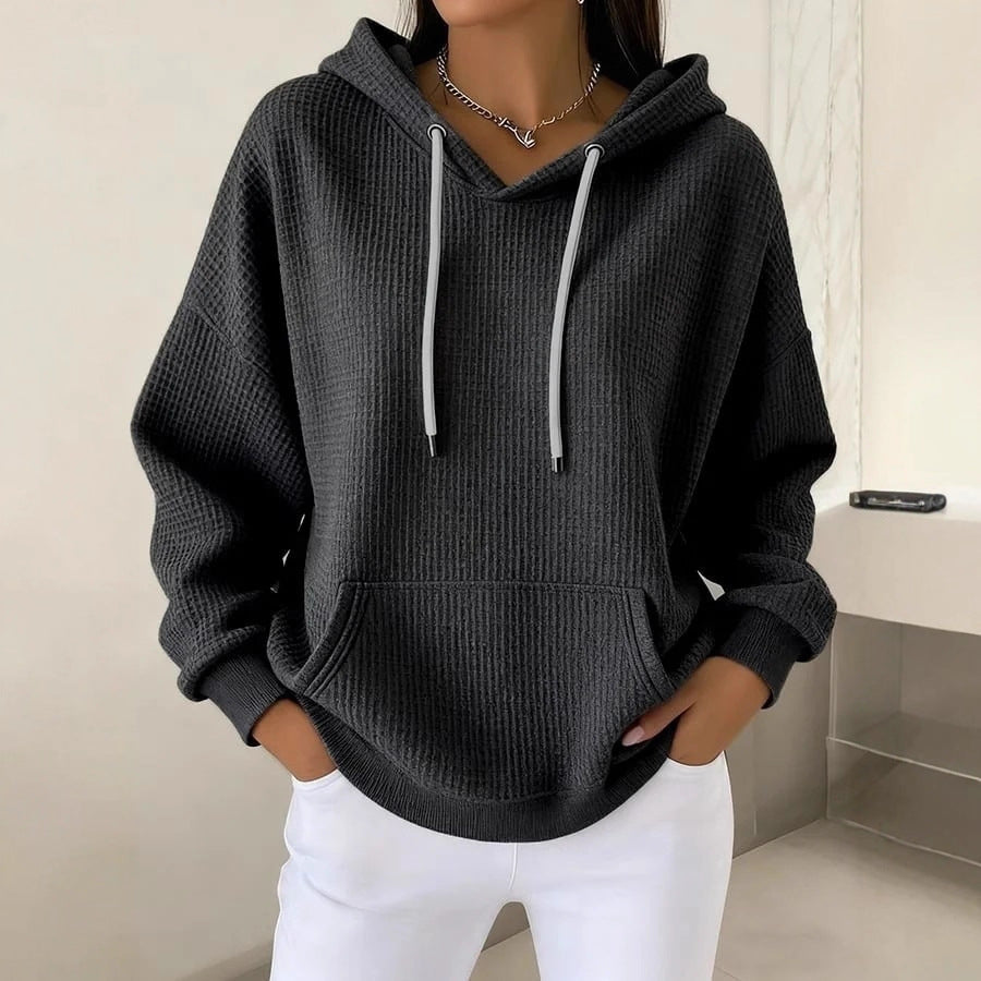 Damen Kapuzenpullover Strukturiertes Gewebe Norvielle