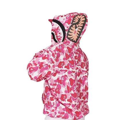 Damen Kapuzenjacke Camouflage Baumwollmischung