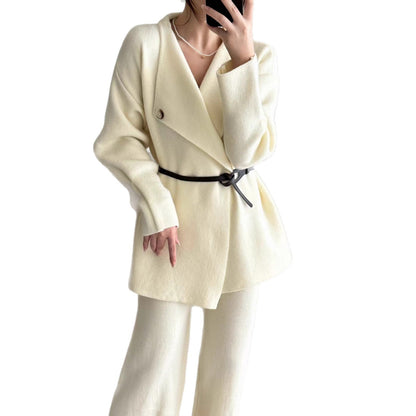Damen Strickjacke Tailliert Gürtel Norvielle