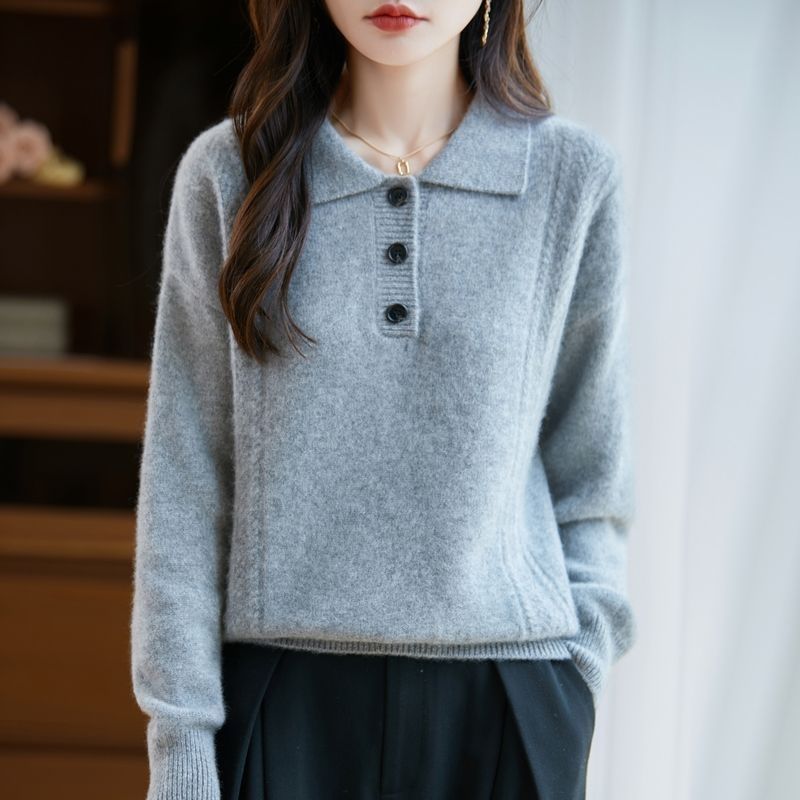Damen Pullover mit Knopfleiste Norvielle - Norvielle